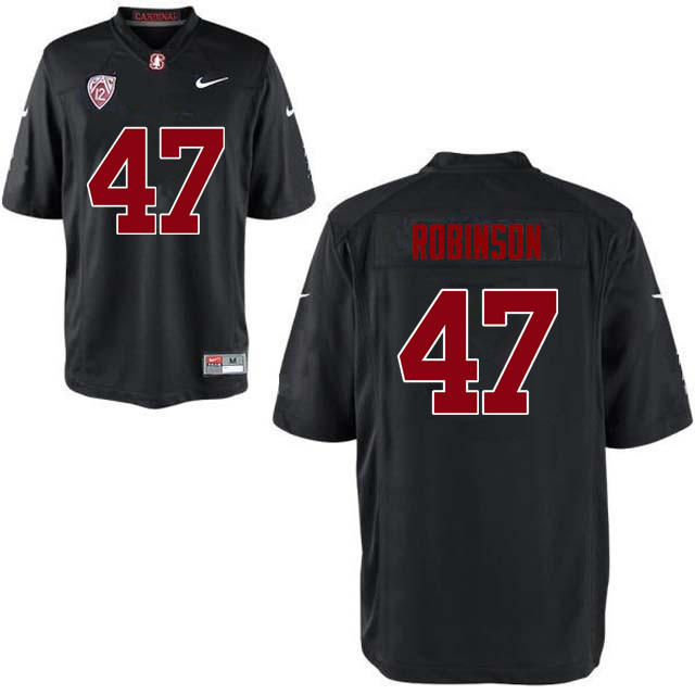 Men Stanford Cardinal #47 Alex Robinson College Football Jerseys Sale-Black - Click Image to Close